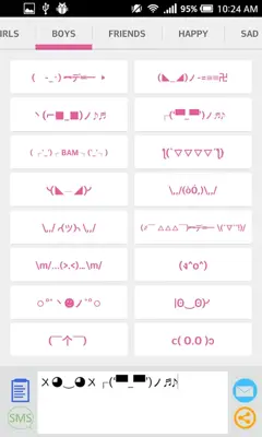 Cool Text Emoticons android App screenshot 2